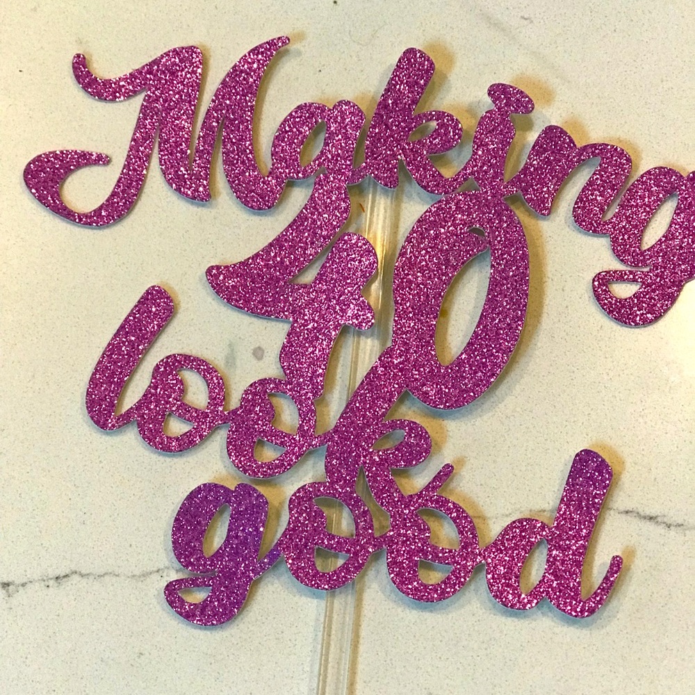 cake topper 40 😘